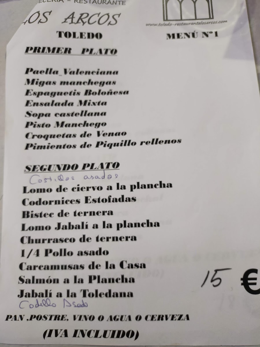 Menu Restaurante Los Arcos-7